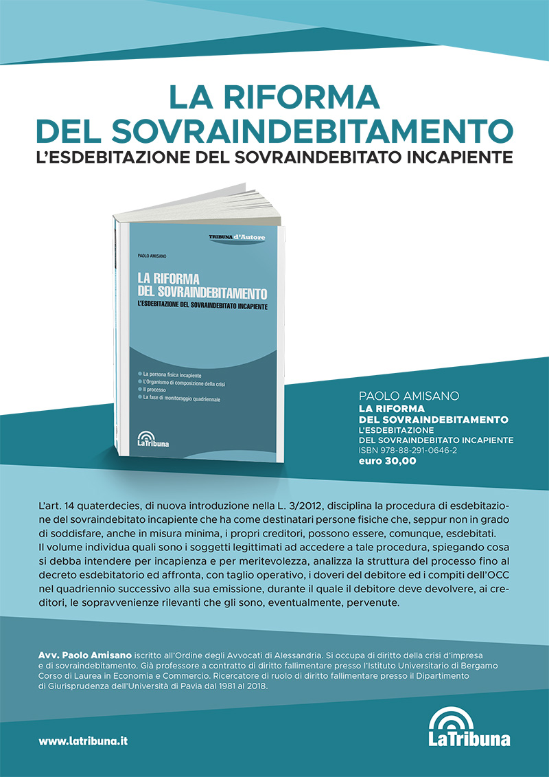 La riforma del Sovraindebitamento - l'esdebitazione del sovraindebitato incapiente 2021